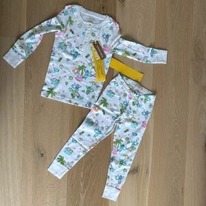 Roller Rabbit Kids Pajamas - White with Colorful Beach Print